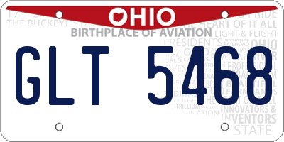 OH license plate GLT5468