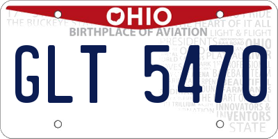 OH license plate GLT5470