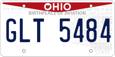 OH license plate GLT5484