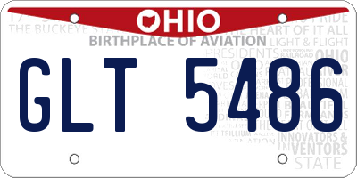 OH license plate GLT5486