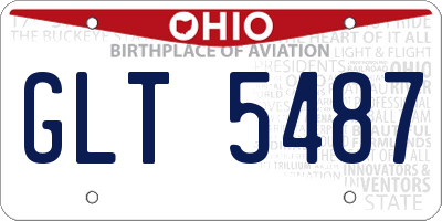 OH license plate GLT5487