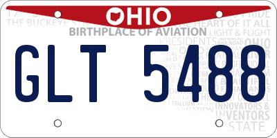 OH license plate GLT5488