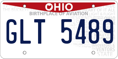 OH license plate GLT5489