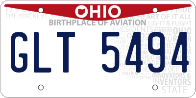OH license plate GLT5494