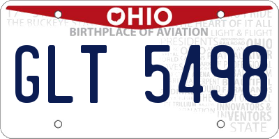 OH license plate GLT5498