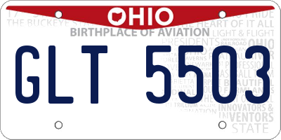 OH license plate GLT5503