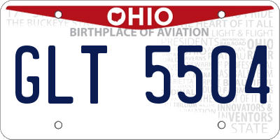 OH license plate GLT5504