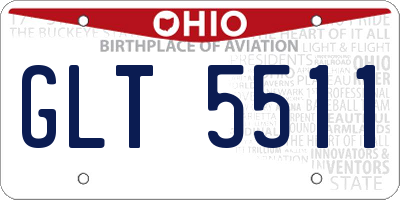 OH license plate GLT5511