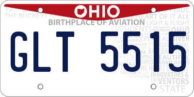 OH license plate GLT5515