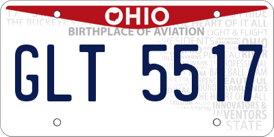 OH license plate GLT5517