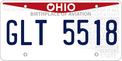 OH license plate GLT5518