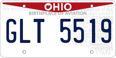 OH license plate GLT5519