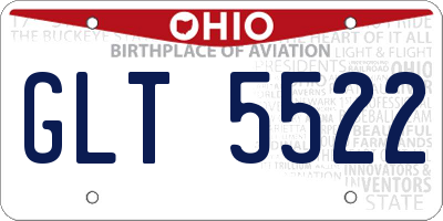 OH license plate GLT5522