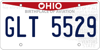 OH license plate GLT5529