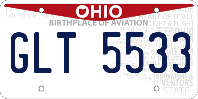 OH license plate GLT5533