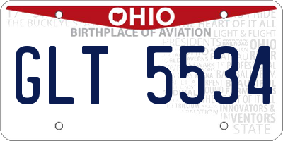 OH license plate GLT5534