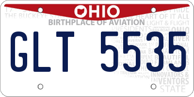 OH license plate GLT5535