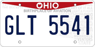 OH license plate GLT5541
