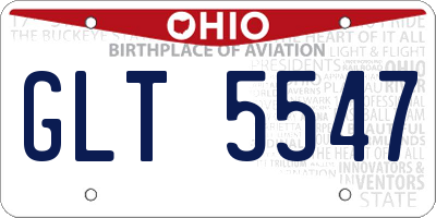 OH license plate GLT5547