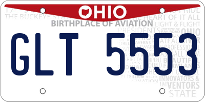 OH license plate GLT5553