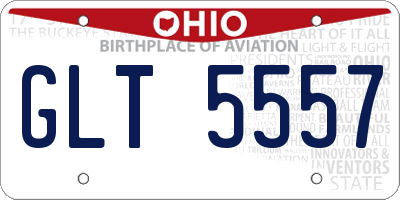 OH license plate GLT5557
