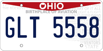 OH license plate GLT5558