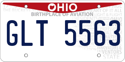 OH license plate GLT5563