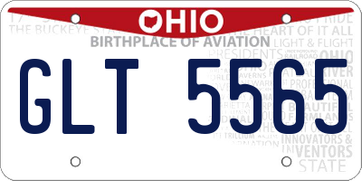 OH license plate GLT5565