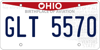 OH license plate GLT5570