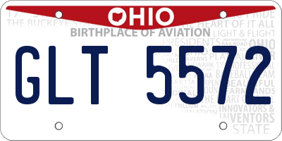 OH license plate GLT5572
