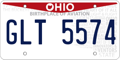 OH license plate GLT5574