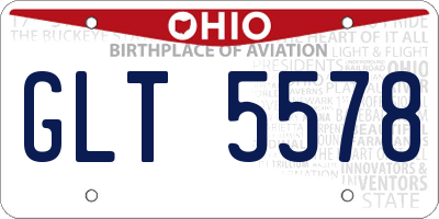 OH license plate GLT5578