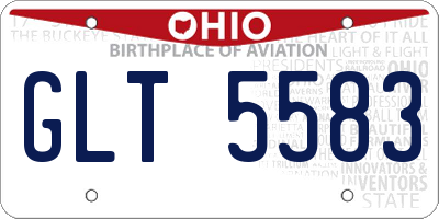 OH license plate GLT5583