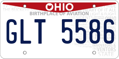 OH license plate GLT5586