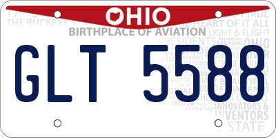 OH license plate GLT5588