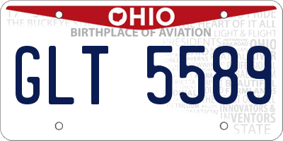 OH license plate GLT5589