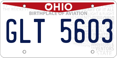 OH license plate GLT5603