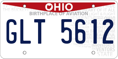 OH license plate GLT5612