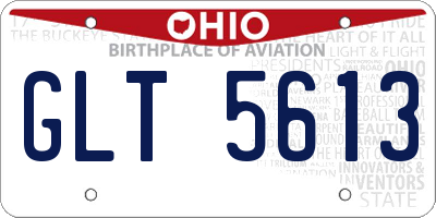 OH license plate GLT5613
