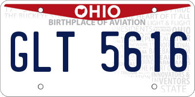 OH license plate GLT5616