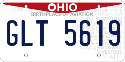 OH license plate GLT5619