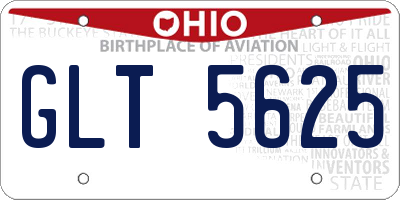 OH license plate GLT5625