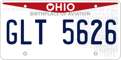 OH license plate GLT5626