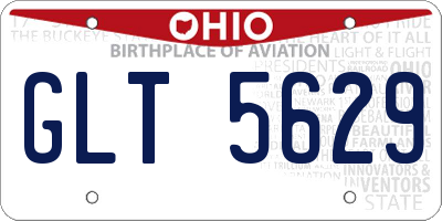 OH license plate GLT5629