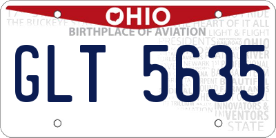 OH license plate GLT5635