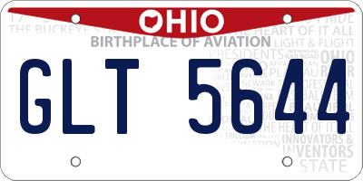 OH license plate GLT5644