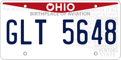 OH license plate GLT5648