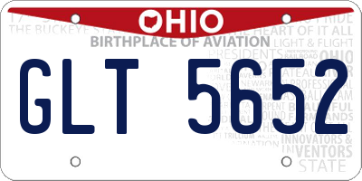 OH license plate GLT5652