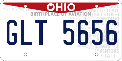 OH license plate GLT5656
