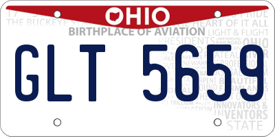 OH license plate GLT5659